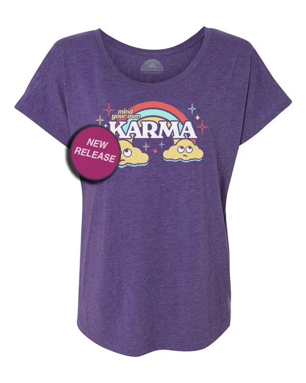 Women's Mind Your Own Karma Scoop Neck T-Shirt