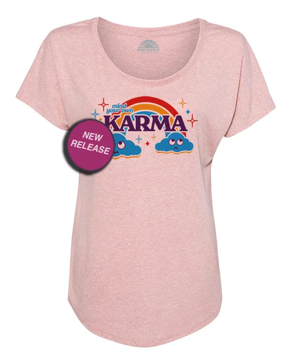Women's Mind Your Own Karma Scoop Neck T-Shirt