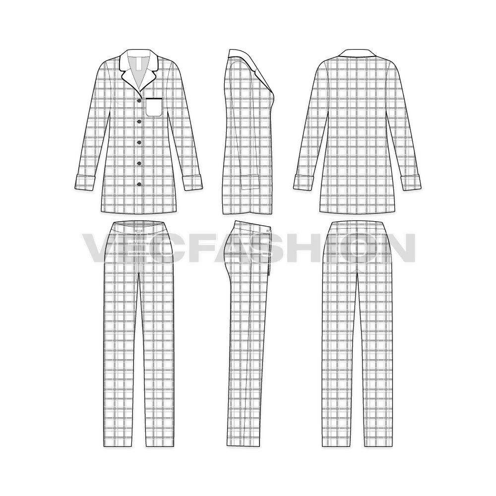Women's Nightwear Pajama Suit