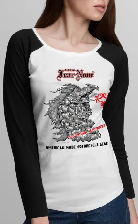 Women's "Old School Serpent" Rider Baseball T Shirt