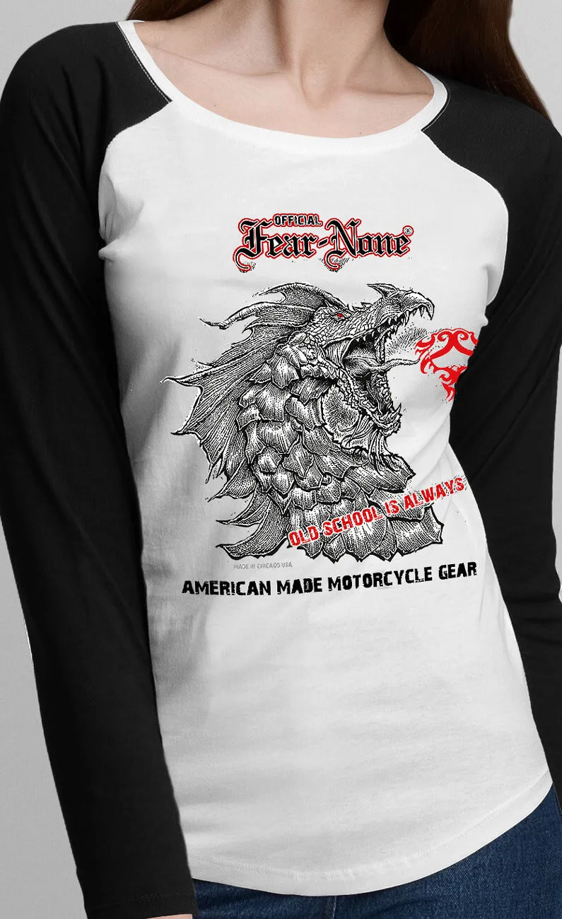 Women's "Old School Serpent" Rider Baseball T Shirt